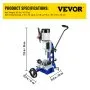VEVOR Woodworking Mortise Machine, 1/2 HP 1700RPM Powermatic Mortiser, With Movable Work Bench Benchtop Mortising Machine, For Making Round Holes Square Holes Or Special Square Holes In Wood