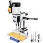 VEVOR Woodworking Mortise Machine, 750W 2800RPM Powermatic Mortiser, Hollow Mortise With Chisel Bit Sets, Benchtop Mortising Machine, For Making Round Holes or Square Holes In Wood