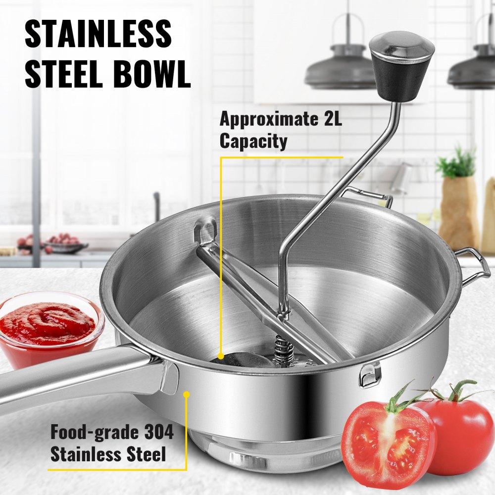 Stainless Juice Tomato Grinder Handheld Kitchen Sauce Maker Jam