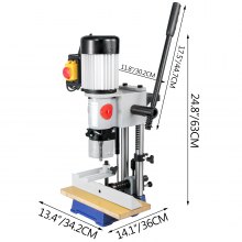 VEVOR Bench Morticer 1/2 HP 1400RPM Benchtop Drill Presses 60 Pounds Weigh Benchtop Mortising Machine 13mm Chuck Capacity For Internal grinding Metal Drilling Cutting Wooden Mortises