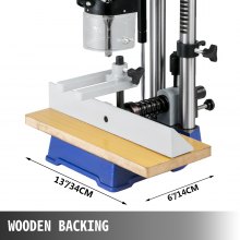 VEVOR Bench Morticer 1/2 HP 1400RPM Benchtop Drill Presses 60 Pounds Weigh Benchtop Mortising Machine 13mm Chuck Capacity For Internal grinding Metal Drilling Cutting Wooden Mortises