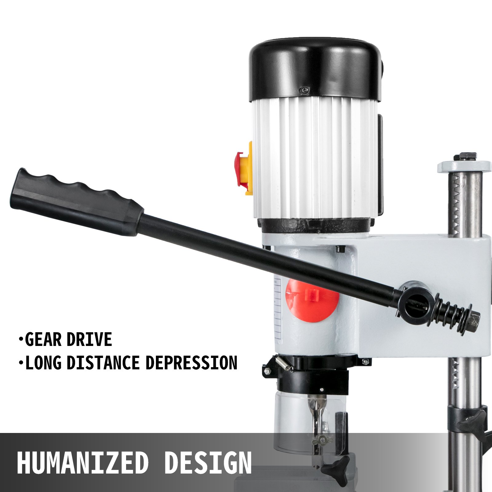 VEVOR Bench Morticer 1/2 HP 1400RPM Benchtop Drill Presses 60 Pounds Weigh Benchtop Mortising Machine 13mm Chuck Capacity for Internal Grinding Metal Drilling Cutting Wooden Mortises
