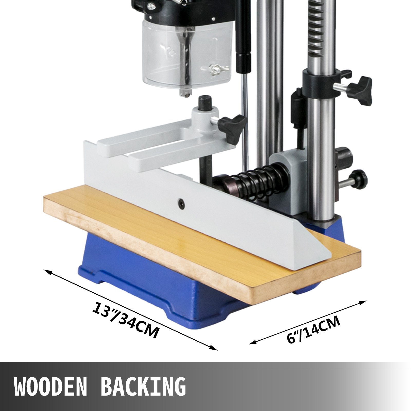 VEVOR Bench Morticer 1/2 HP 1400RPM Benchtop Drill Presses 60 Pounds Weigh Benchtop Mortising Machine 13mm Chuck Capacity for Internal Grinding Metal Drilling Cutting Wooden Mortises