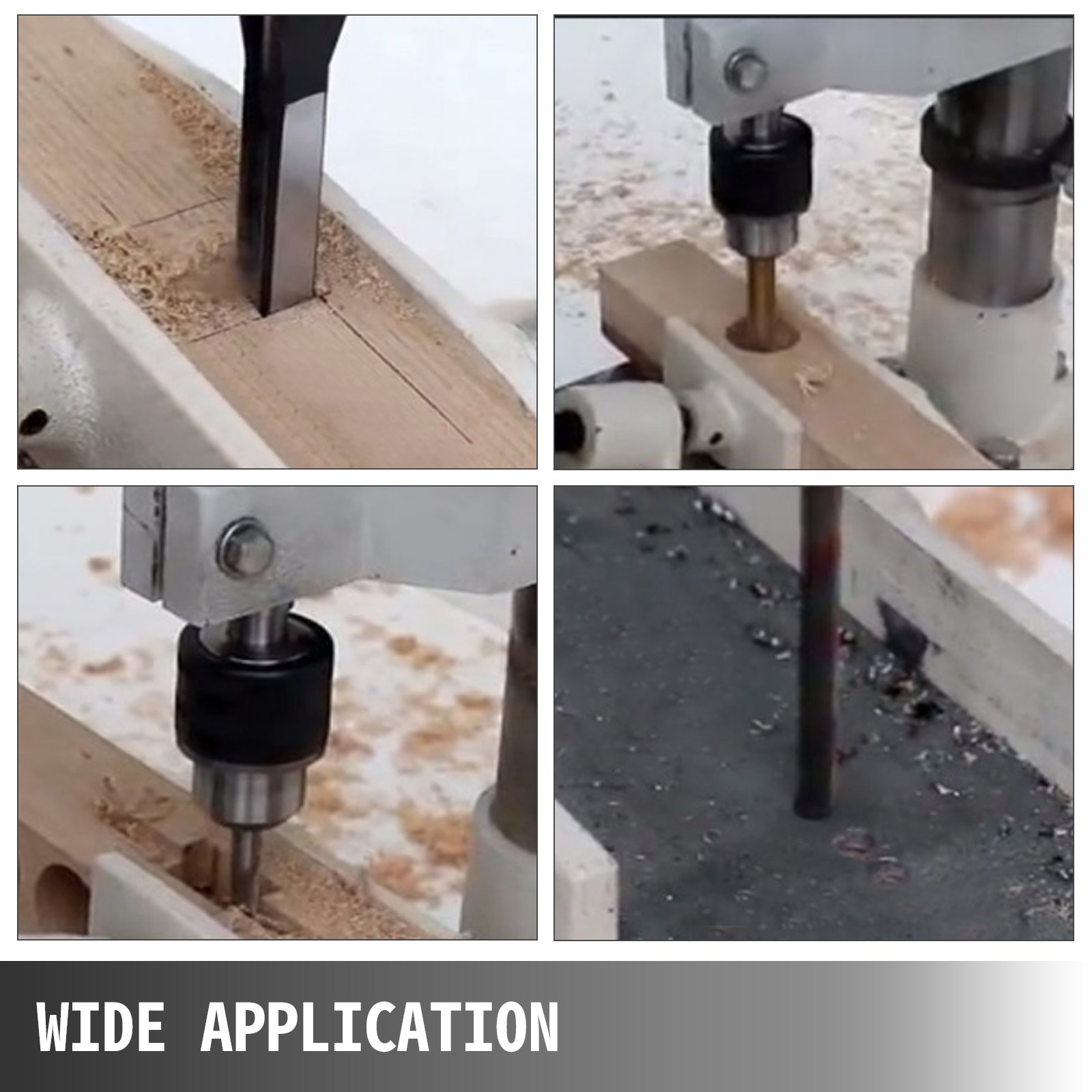 VEVOR Bench Morticer 1/2 HP 1400RPM Benchtop Drill Presses 60 Pounds Weigh Benchtop Mortising Machine 13mm Chuck Capacity for Internal Grinding Metal Drilling Cutting Wooden Mortises