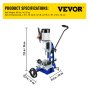 VEVOR Woodworking Woodworking Motise Machine, 1/2 HP 1400RPM Powermatic Mortiser, with Movable Work Panch Punchtop Mortising Machine, for Saving Roles Square Square or Special Square Holes in Wood