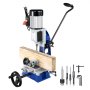 VEVOR Woodworking Mortise Machine, 1/2 HP 1400RPM Powermatic Mortiser, With Movable Work Bench Benchtop Mortising Machine, For Making Round Holes Square Holes Or Special Square Holes In Wood