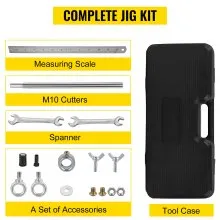 VEVOR 16-Piece Door Lock Hole Opener Kit, Lock Mortiser Door Fitting Kit with 3pcs Tungsten Steel Cutters & Accessories,Mortising Jig Tool Hole Saw Door Opener, for Wooden Doors