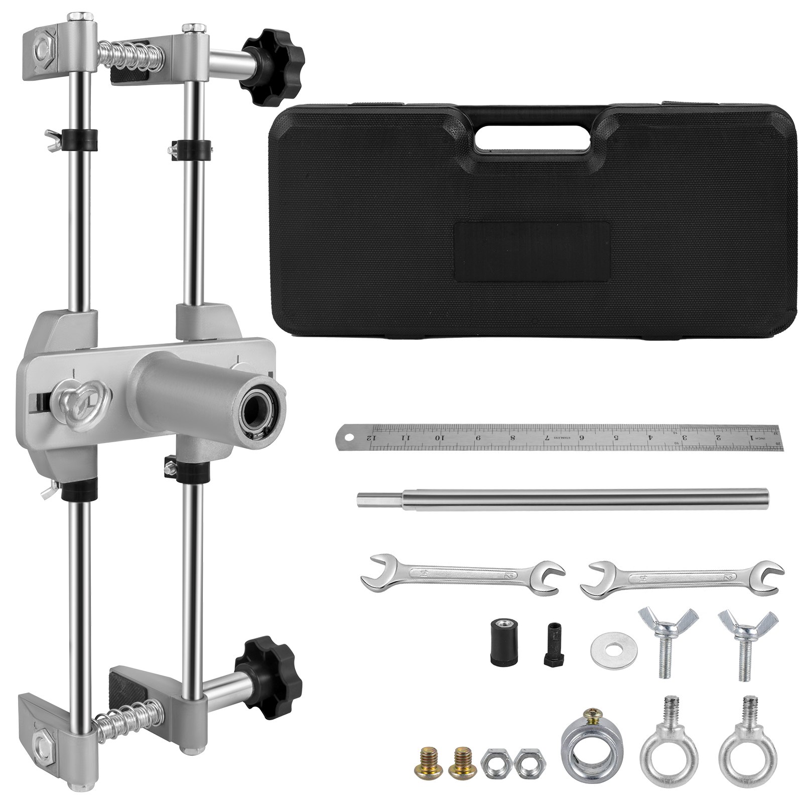 VEVOR 16Pcs Mortice Door Fitting Kit, DBB Lock Mortiser Kit with 3pcs Tungsten Steel Cutters & Accessories,Mortising Jig Tool Hole Saw Door Opener, for Wooden doors
