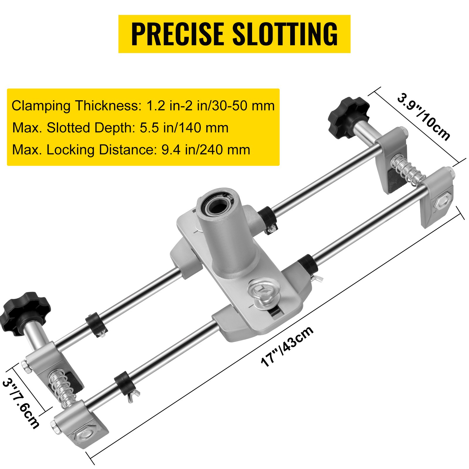 VEVOR 5 Minute Morticer JIG1 Door Lock Mortiser Kit Lock Fitting Jig Door Lock Mortiser Kit with 3 Cutters 18 22 25mm