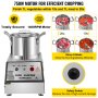 VEVOR 110V Commercial Food Processor 7L Capacity 750W Electric Food Cutter Mixer 1400RPM Stainless Steel Processor Perfect for Vegetables Fruits Grains Peanut Ginger Garlic