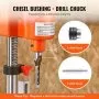 VEVOR Benchtop Mortise Machine, 370W, 1725 RPM Woodworking Mortising Machine, with 1/4-Inch 3/8-Inch 1/2-Inch Chisels Wooden Workbench, for Making Round Holes Square Holes Or Special Square Holes