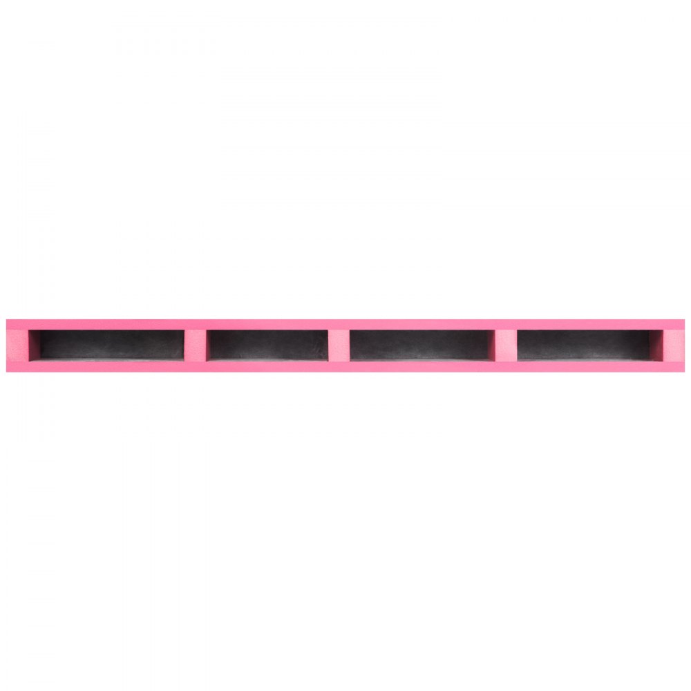 VEVOR shower curb in pink with four compartments, designed for bathroom organization.
