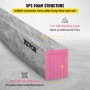 VEVOR shower curb with xps foam structure, 1/2&quot; self-sealing layer, and high-density xps core.