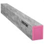 gray rectangular VEVOR shower curb with pink ends against a white background.