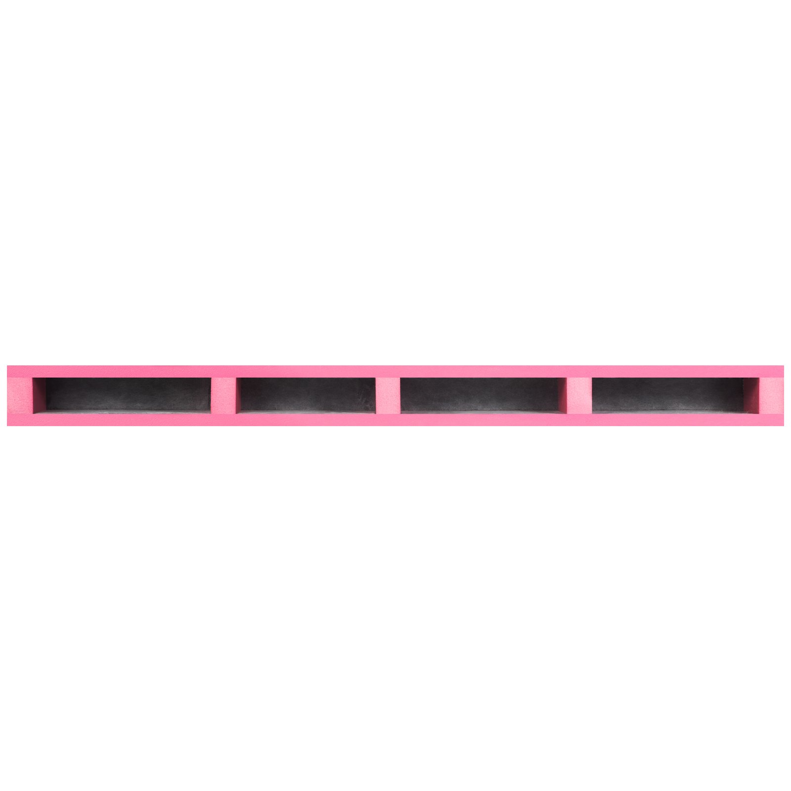 VEVOR shower curb in pink with four compartments, designed for bathroom organization.