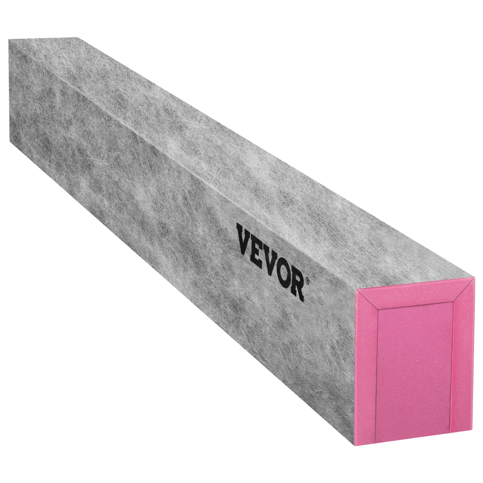 gray rectangular VEVOR shower curb with pink ends against a white background.
