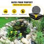 VEVOR pond liner: weather-proof, leak-proof, corrosion-proof pond with rock edging.