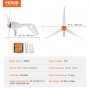 VEVOR 500 W tuuliturbiinigeneraattori 12 V 3-lapainen tuuliturbiinisarja ja MPPT-ohjain