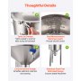 VEVOR Stainless Steel Conical Fermenter, 8 Gal/30L Home Brewing Fermenation Tank, Brew Bucket Fermentor with Conical Bottom, 3 Adjustable Legs, Lid, Handle & Thermometer, for Wine, Beer Fermentation