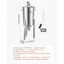 VEVOR Stainless Steel Conical Fermenter, 8 Gal/30L Home Brewing Fermenation Tank, Brew Bucket Fermentor with Conical Bottom, 3 Adjustable Legs, Lid, Handle & Thermometer, for Wine, Beer Fermentation