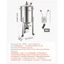 VEVOR Pressure Fermenter 15 PSI, 16 Gal/60L All-in-One Stainless Steel Conical Secondary Fermentation Bucket, with Cooling Tube, Yeast Slurry Collection Bottle, for Wine, Beer Brewing Equipment
