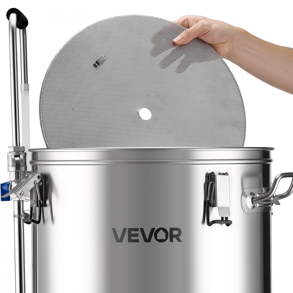 VEVOR Electric Brewing System, 16 Gal/60L Brewing Pot, 3000W Power All-in-One Home Beer Brewer with Recipe Memory, Auto/Manual Mode Mash Boil Device with Control Panel, 25-100℃ Temp & 1-180 min Timer