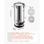 VEVOR Electric Brewing System, 8 Gal/30L Brewing Pot Home Beer Brewer, 304 Stainless Steel Body, Mash Boil Device with Integrated Inner Barrel & Reinforced Handle, 25-100℃ Temp