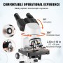 VEVOR Binocular Compound Mikroskop 40X-2500X To-lags Mekanisk Stage