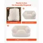 VEVOR Bean Bag Chair, BeanBag Sofa Chair with Armrests for Adults, Fluffy Plush & High-Density Foam Filling Adult Bean Bag with Zapper, Comfy Lazy Sofa Chair Ideal for Living Room, Bedroom, Beige