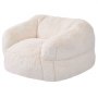 VEVOR Bean Bag Chair, BeanBag Sofa Chair with Armrests for Adults, Fluffy Plush & High-Density Foam Filling Adult Bean Bag with Zapper, Comfy Lazy Sofa Chair Ideal for Living Room, Bedroom, Beige