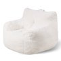 VEVOR Bean Bag Chair, 3 feet Bean Bag Chair with Soft Armrests and Storage Pocket, 25D Memory Foam Filled with Soft Teddy Velvet Cover, Bean Bag for Bedroom or Playroom, White