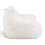 VEVOR Bean Bag Chair, 3 feet Bean Bag Chair with Soft Armrests and Storage Pocket, 25D Memory Foam Filled with Soft Teddy Velvet Cover, Bean Bag for Bedroom or Playroom, White