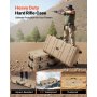VEVOR Hard Rifle Case, Lockable Rifle Case with 4 Layers Pre-cut Foams, 914 mm Gun Storage with Wheels, IP67 Waterproof & Dustproof Pistol Storage Cases for Rifles, Shotguns, Airsoft Guns, Khaki
