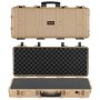 VEVOR Hard Rifle Case, Lockable Rifle Case with 4 Layers Pre-cut Foams, 914 mm Gun Storage with Wheels, IP67 Waterproof & Dustproof Pistol Storage Cases for Rifles, Shotguns, Airsoft Guns, Khaki