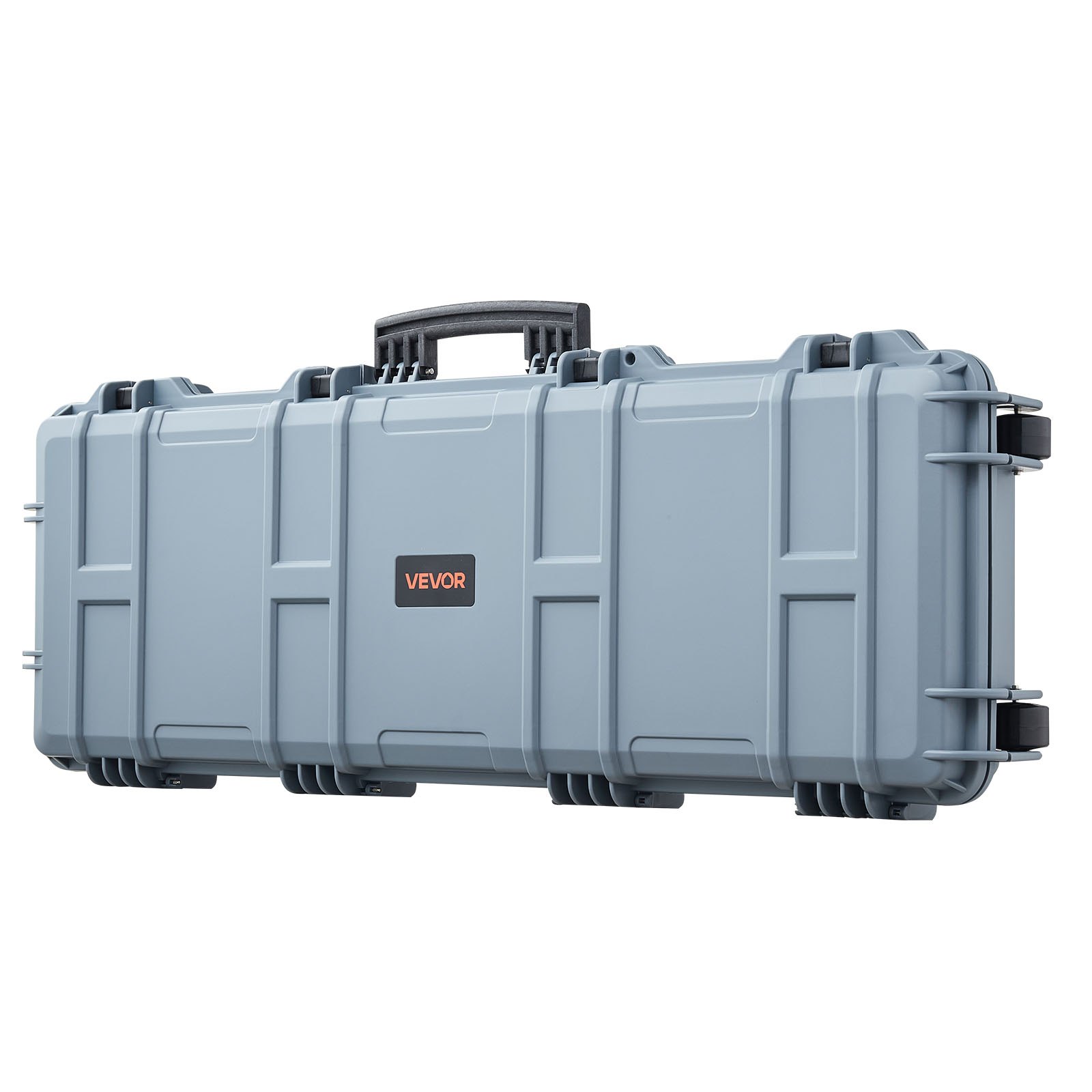 VEVOR Hard Rifle Case, Lockable Rifle Case with Pre-cut Foams, 108.9 cm Gun Storage with Wheels, IP67 Waterproof & Dustproof Movable Large Pistol Storage for Rifles, Shotguns, Airsoft Guns, Grey