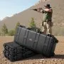 VEVOR Hard Rifle Case, Lockable Rifle Case with Pre-cut Foams, 108.9 cm Gun Storage with Wheels, IP67 Waterproof & Dustproof Movable Large Pistol Storage for Rifles, Shotguns, Airsoft Guns, Black
