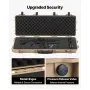 VEVOR Hard Rifle Case, Lockable Rifle Case with Pre-cut Foams, 1016 mm Gun Storage with Wheels, IP67 Waterproof & Dustproof Movable Large Pistol Storage for Rifles, Shotguns, Airsoft Guns, Khaki