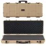 VEVOR Hard Rifle Case, Lockable Rifle Case with Pre-cut Foams, 1066 mm Movable Gun Storage with Wheels, IP67 Waterproof & Dustproof Pistol Storage for Rifle, Shotgun, Airsoft Gun, Khaki