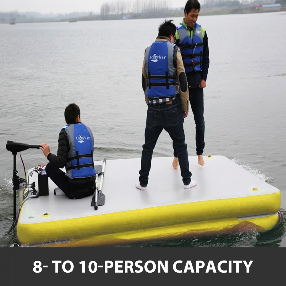 Inflatable Floating Mesa Dock Swim Deck Platform Inflatable Island- 3mx3m
