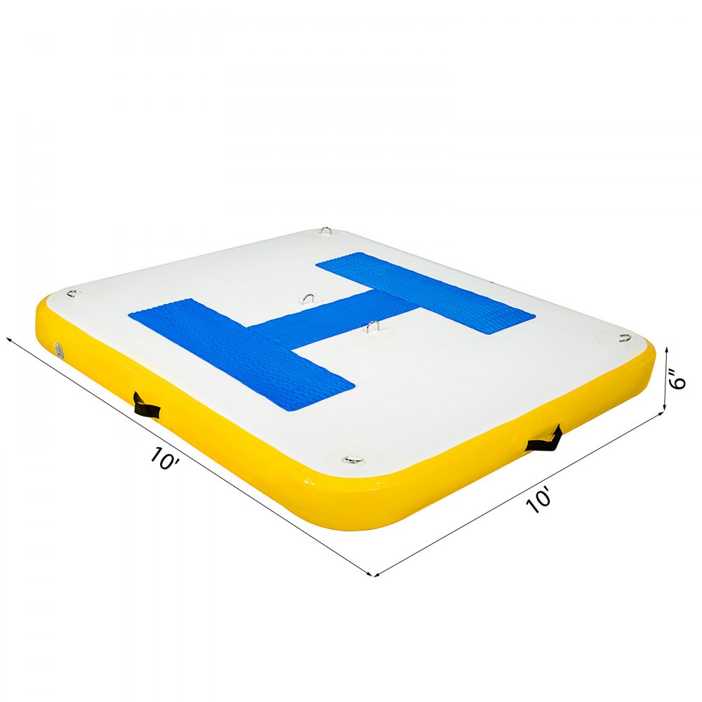 Inflatable Floating Mesa Dock Swim Deck Platform Inflatable Island- 3mx3m