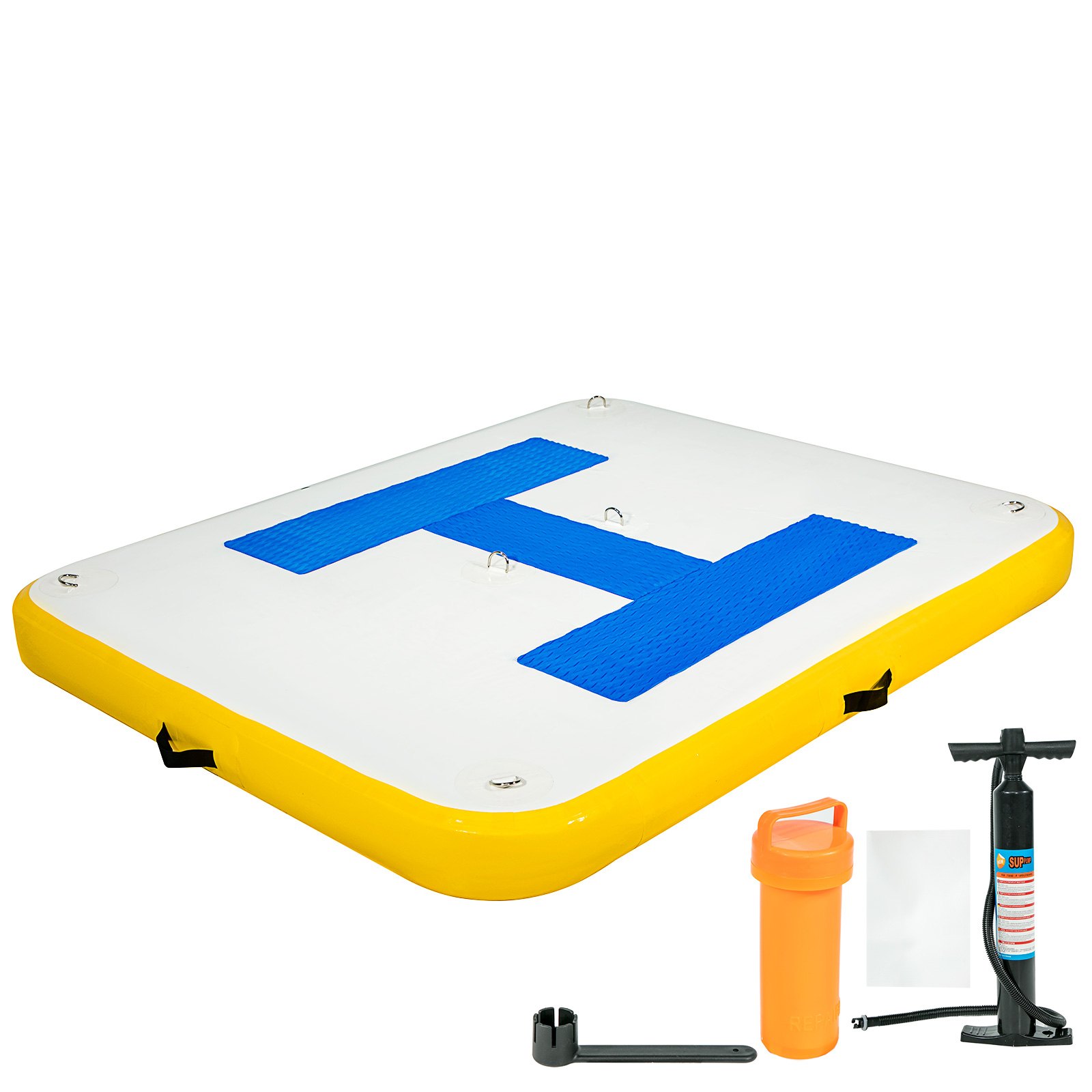 Inflatable Floating Mesa Dock Swim Deck Platform Inflatable Island- 3mx3m