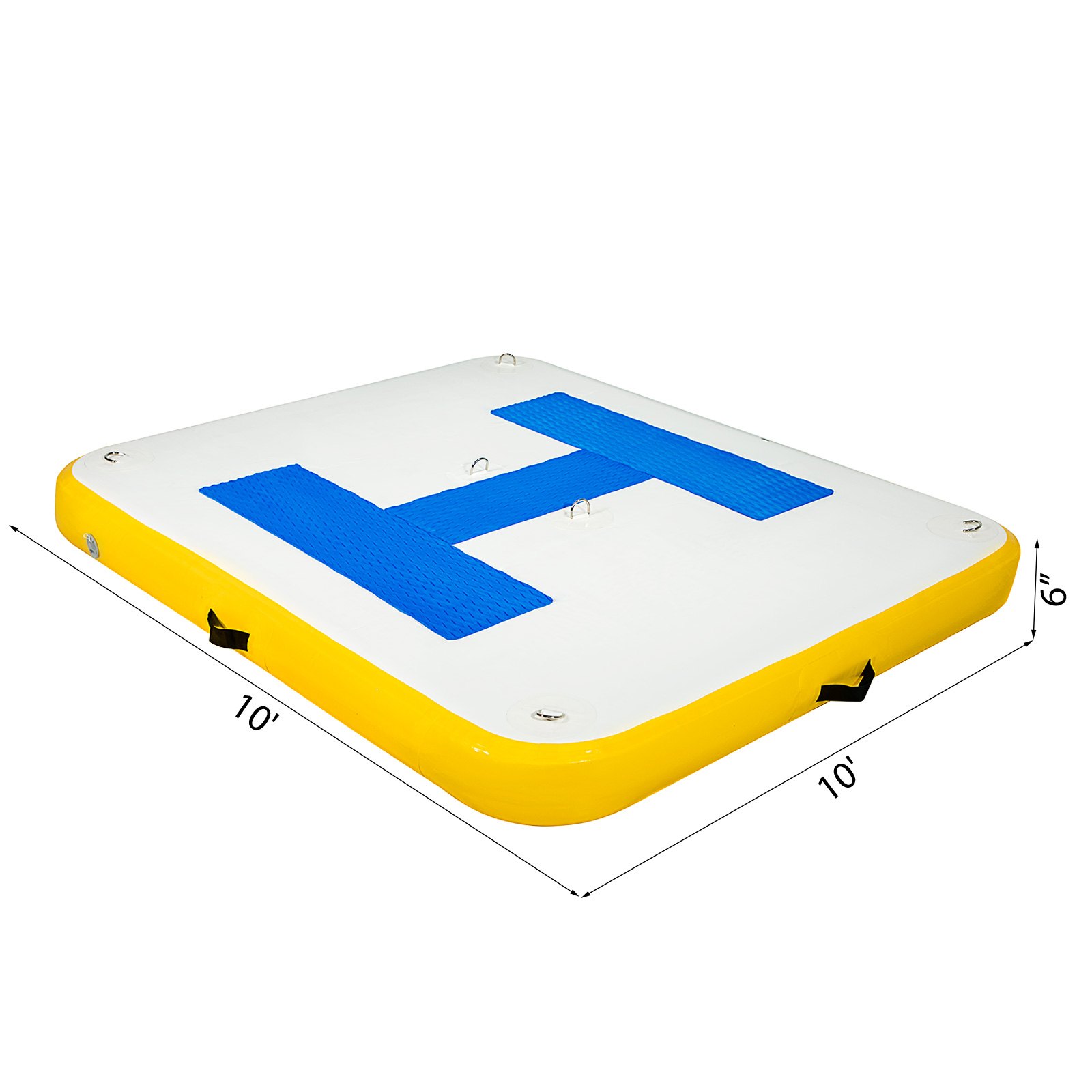 Inflatable Floating Mesa Dock Swim Deck Platform Inflatable Island- 3mx3m