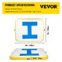 VEVOR Inflatable Floating Dock 6 x 5 ft, Inflatable Dock Platform 6 Inch Thick, Inflatable Swim Platform 3-5 People, Floating Dock with Electric Air Pump, Floating Platform for Pool Beach Ocean