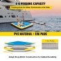 VEVOR Inflatable Floating Dock, Inflatable Dock Platform with Electric Air Pump, Inflatable Swim Platform 6 Inch Thick, Floating Dock 4-6 People, Floating Platform for Pool Beach Ocean (8 x 6 ft)