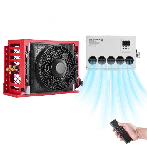 12v backpack mini split ac S1 Helix 12V/48V Truck Electric APU Alternative 48V / White The outside unit supports horizontal rooftop installation Mini split AC installation in