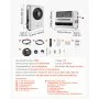 VEVOR Truck Air Conditioner, 12V 10000 BTU Mini Split AC Unit, 400 m³/h Airflow Cab Air Conditioner, Fast Cooling Low Noise for Semi Truck, Camper, Construction Vehicle, Crane, Tractor, Excavator