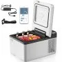 VEVOR 12 Volt Refrigerator 10 Qt, Portable Mini Freezer (-4℉~68℉) with APP Control Car Compressor Fridge Cooler 12V/24V DC and 110-220V AC For Camping, Road Trip, Travel, Outdoor and Home