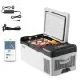 VEVOR 12 Volt Refrigerator 16 Qt, Portable Mini Car Fridge with -4℉-68℉ Cooling Range & App Control 12/24V DC & 110-240V AC Electric Compressor Cooler for Truck Vehicle RV Boat Outdoor & Home Use, Gre