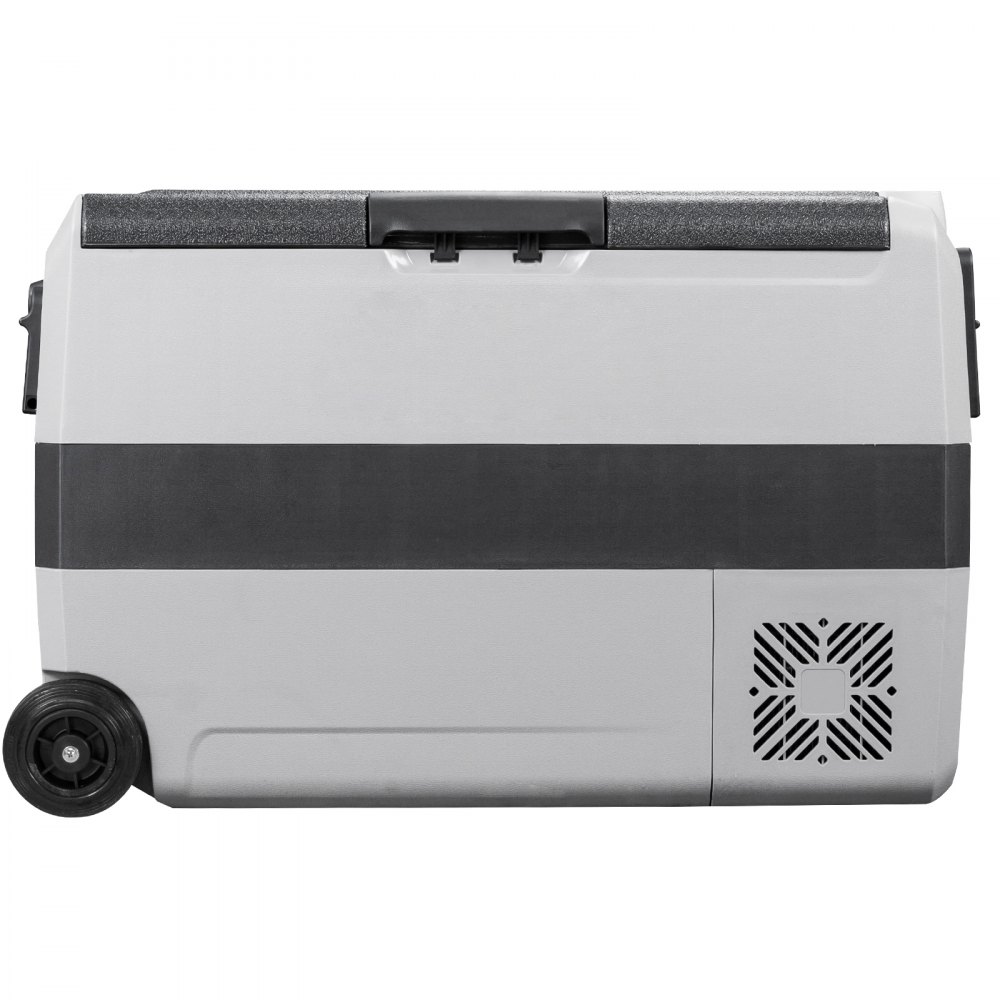 VEVOR 12 Volt Refrigerator, 53 Qt Dual Zone Car Fridge Freezer w/App Control & Wheels 12/24V DC & 110-240V AC Electric Compressor Cooler for Truck Vehicle RV Boat Outdoor & Home Use