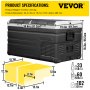 VEVOR 12 Volt Refrigerator Refrigerator 80 Quart, Dual Door Chest Refrigerator 12/24V DC & 110-240V AC Electric Compressor Cooler for Truck Vehicle RV Boat Outdoor & Home Use